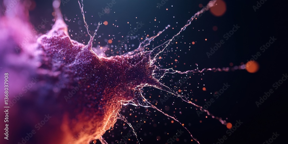 Poster Purple Up Day Digital Transformation Neuromorphic AI Network Visualization with Quantum Aesthetic - Innovative Connectivity Solutions for Next-Generation Tech Ecosystems