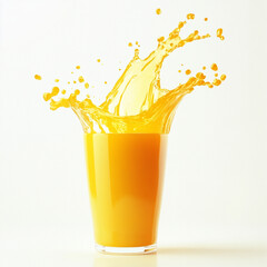 splash of juice with white background