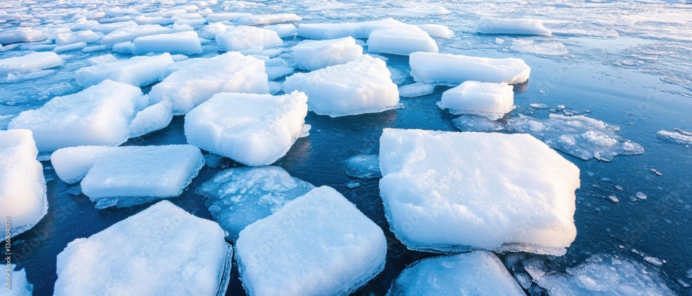 Poster climate crisis visual ethereal arctic ice fragmentation documenting global warming impacts - sustain