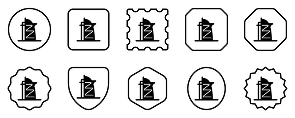 Editable skyscraper, tower, business vector icon. Landmark, monument, building, architecture. Part of a big icon set family. Perfect for web and app interfaces, presentations, infographics, etc
