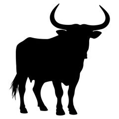 Cow silhouette vector art illustration 10