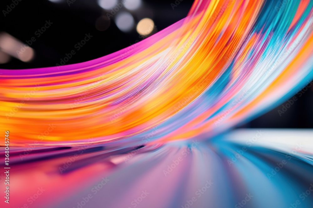 Poster Dynamic Color Flow Vibrant Gradient Design Showcasing Fluid Digital Creativity and Immersive Visual Innovation for Next-Gen Marketing Aesthetics