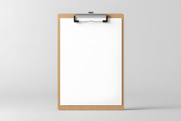 clipboard with blank paper