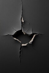 Dark Minimalist Breakthrough Abstract Textural Deconstruction of Industrial Fracture - Conceptual Design Metaphor for Resilience and Transformative Innovation