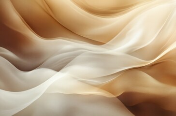 Obraz premium Smooth abstract waves in soft neutral tones, creating a clean