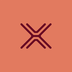 Obraz premium modern monogram letter x logo icon