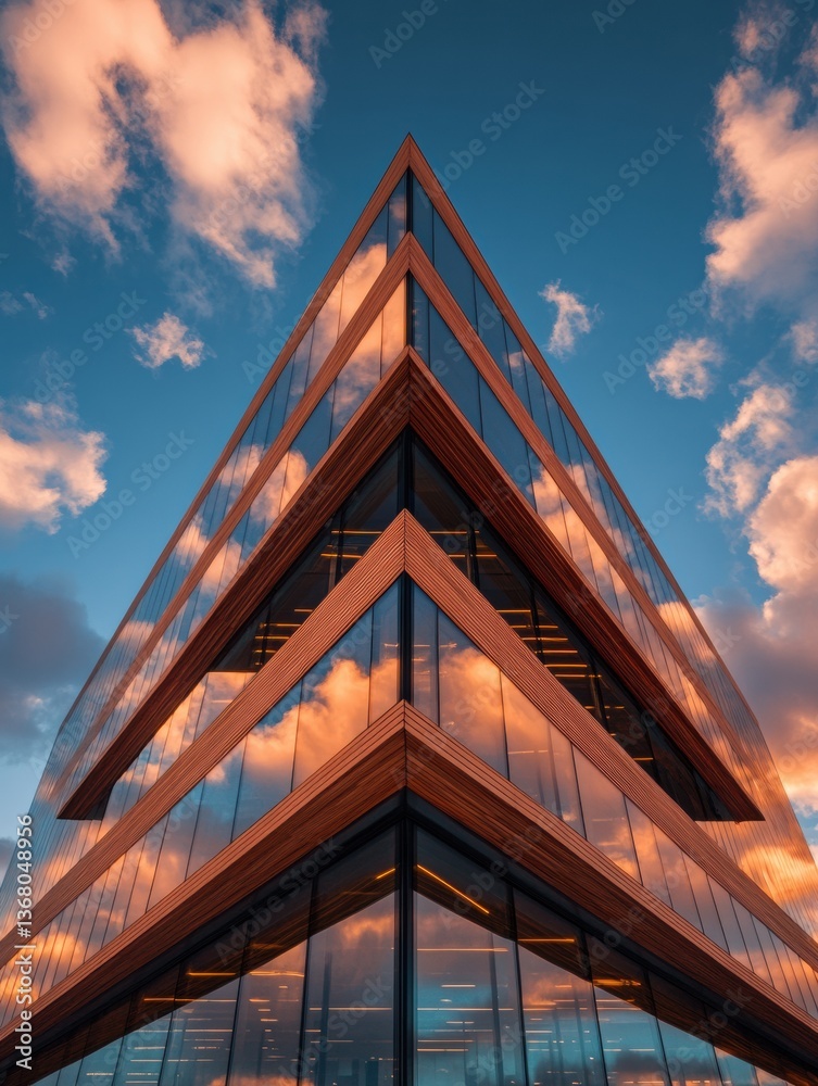 Poster futuristic urban apex dynamic glass architecture redefining sustainable city skylines with innovativ
