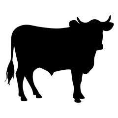 Cow silhouette vector art illustration 15