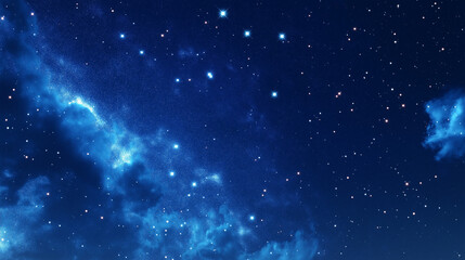 Naklejka premium stars in the dramatic sky, blue universe