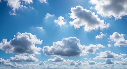 Fototapeta premium Bright Sunbeams Pierce Fluffy White Clouds. AI Generated