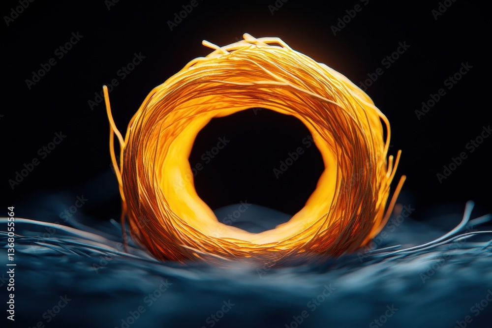Aufkleber Quantum Flux Dynamics Luminescent Circular Energy Vortex Visualizing Breakthrough AI-Powered Scientific Innovation and Technological Transformation