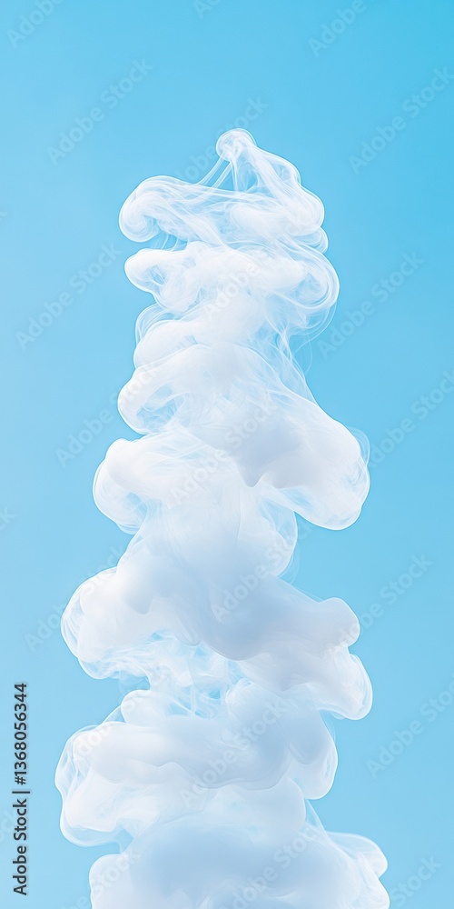 Aufkleber ethereal cloud vapor design minimalist nordic-inspired air flow sculpture showcasing soft textural d