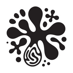 Fototapeta premium Blob shape organic, vector illustration set. Collection from abstract forms for design and paint. Liquid Silhouette Vector Black drop in modern style. Basic stains isolated elements