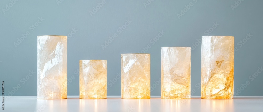 Poster Illuminate Your Investment Journey Glowing Gradient Financial Growth Visualization with Translucent Progressive Asset Performance