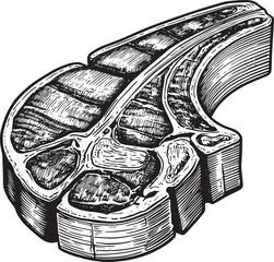 steak beef vector illustration