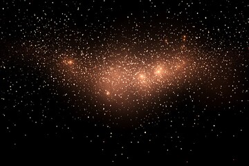 A beautiful view of distant stars scattered in the night sky