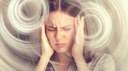 Fototapeta premium Decoding the Visuals of Dizziness Symptoms: Unraveling Disorienting Sensations