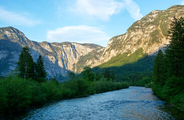 Rocky Alps in Austria in spring time