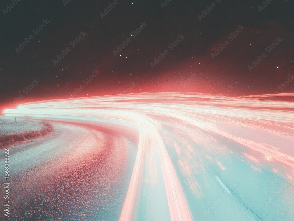 Aufkleber Ethereal Digital Transformation Journey Luminous Cosmic Pathway Visualizing AI-Driven Strategic Evolution for Next-Generation Enterprise Innovation