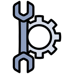 Wrench And Gear Icon - Car Service