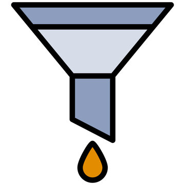 Oil Funne Flat Design Style Icon - Car Service