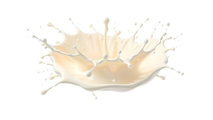 Splashing Milk Frozen in Mid-Air