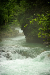 Beautiful Vintgar canyon in Slovenia