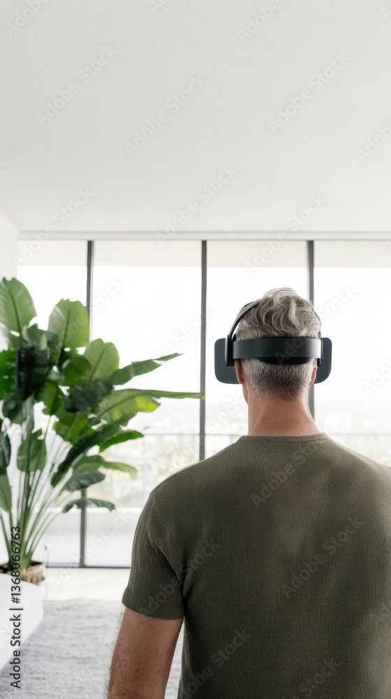 Poster immersive ar home design millennial tech professional reimagining living spaces with cutting-edge mi