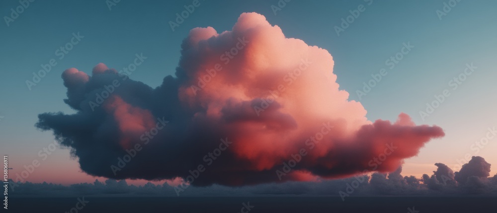 Poster cinematic climate intelligence ai-powered weather visualization with dramatic sunset storm clouds - 