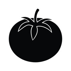  tomato silhouette vector illustration