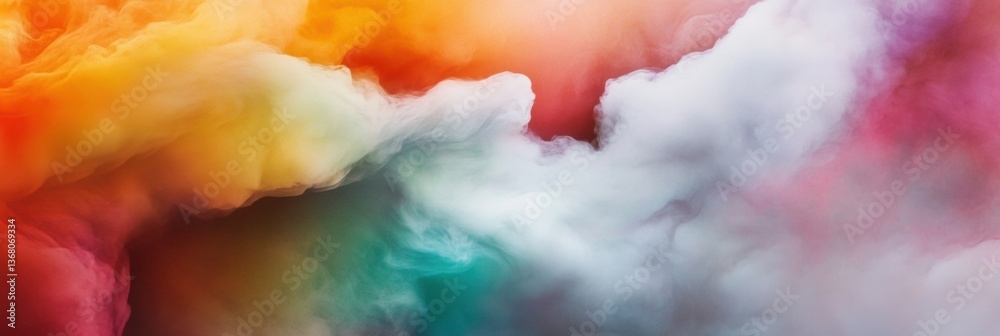 Aufkleber Ethereal Digital Horizon Immersive AI-Powered Visualization of Quantum Creativity, Transformative Cloud Computing and Innovative Tech Landscapes