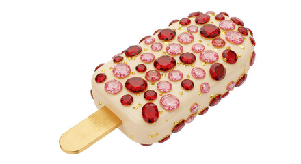 Isolated Ice Cream with Gems