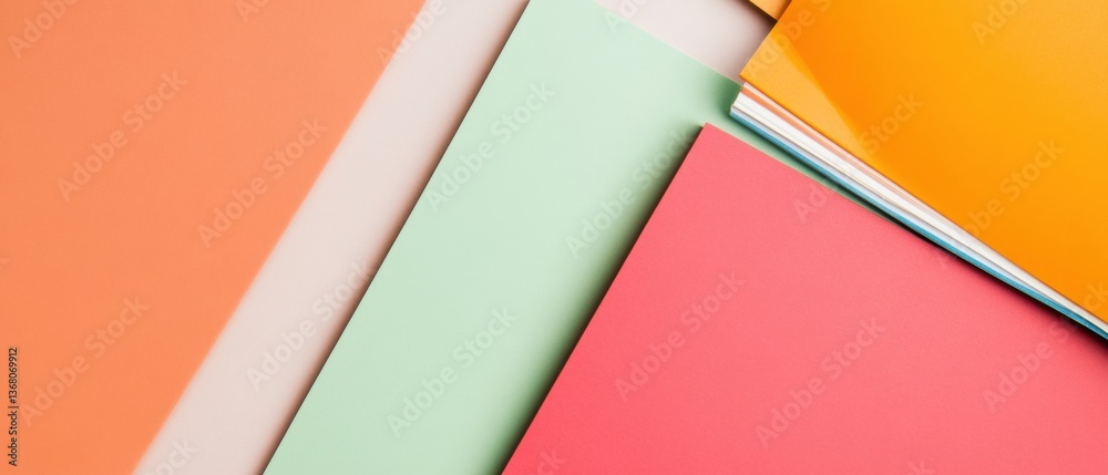 Aufkleber minimalist color block stationery vibrant pastel notebook collection for creative professionals - mo