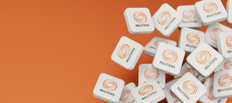 Guilherand-Granges, France - March 28, 2025. Reuters: Global news agency founded in 1851, providing financial and general news worldwide. 3d render.