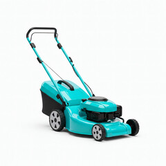 Fototapeta premium Lawn mower on a white background. 3d rendering.
