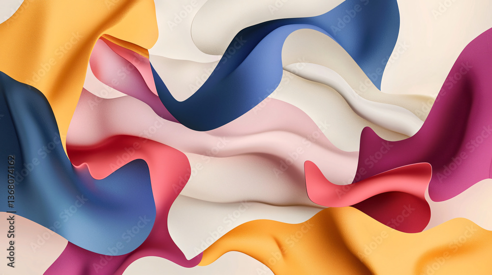Poster eye-catching colorful background showcasing a fragmented composition with a rich array of different 