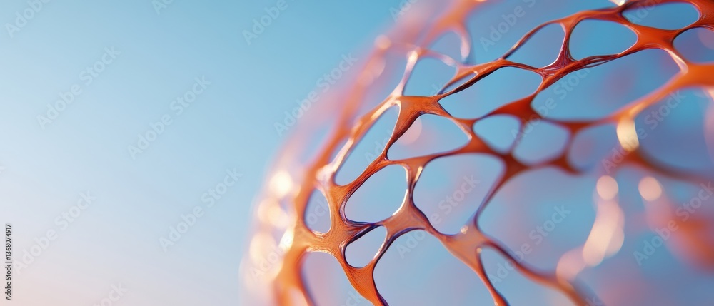 Aufkleber Generative AI Data Visualization Organic Digital Neuron Network for Advanced Tech Insights, Algorithmic Intelligence and Futuristic Design Innovation