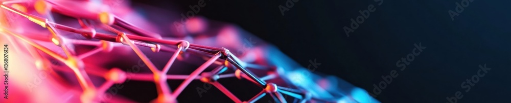 Poster Quantum Digital Transformation Next-Gen Financial Architecture Visualizing AI-Powered Banking Networks with Luminescent Connectivity Nodes