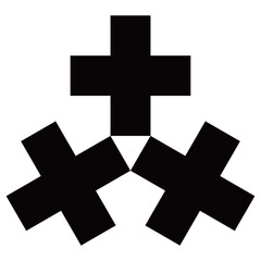 Obraz premium 家紋です。三つ寄せ久留子と言います。