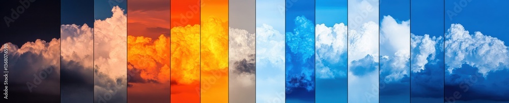 Leinwandbilder Dynamic Climate Visualization AI-Powered Atmospheric Transition Mapping for Next-Gen Meteorological Insights - Immersive Weather Pattern Forecasting Technology