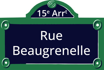 Obraz premium 15e Arrt, Elegant Parisian Street Sign