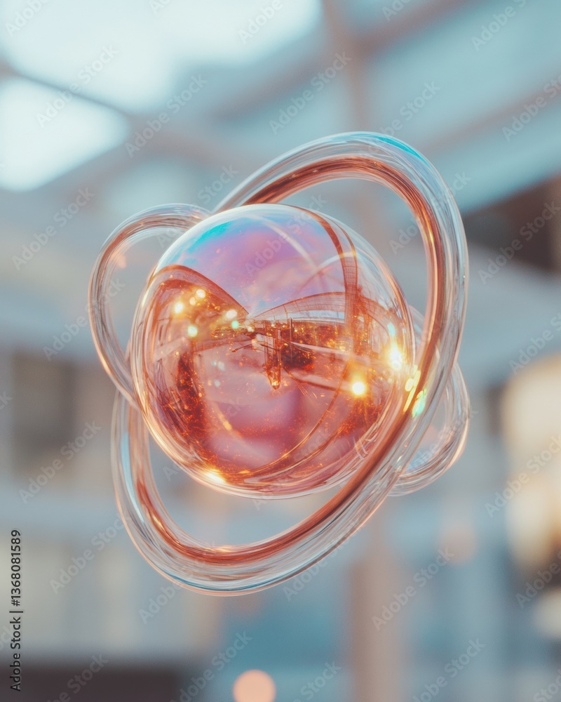 Fototapete quantum aesthetic translucent molecular visualization bridging science and design innovation - next-