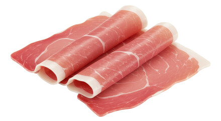 Isolated Sliced Prosciutto