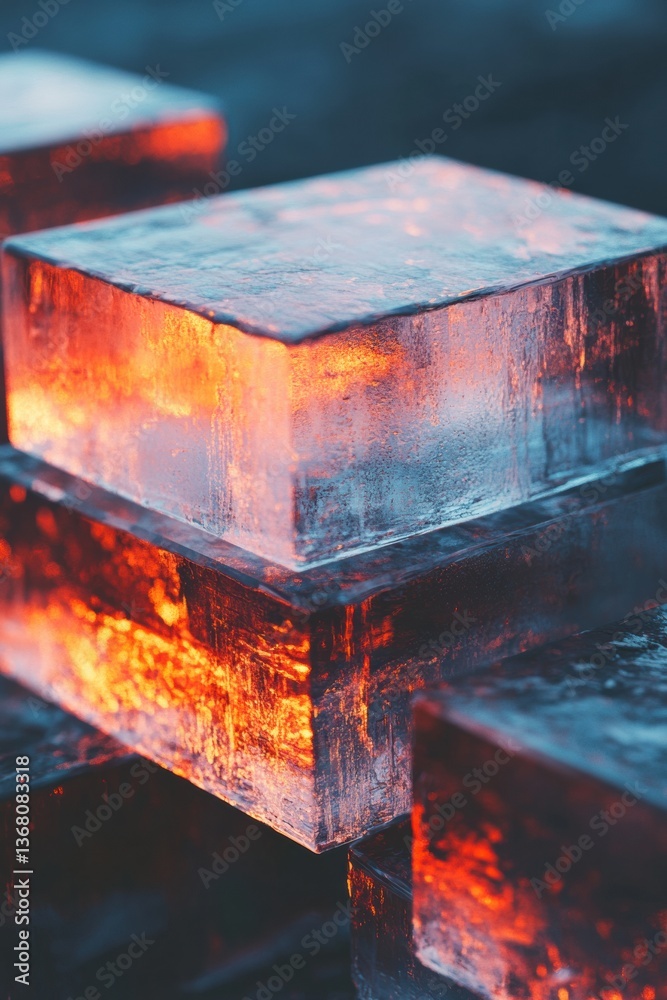 Aufkleber Transformative Innovation Molten Glass Engineering Meets Dreams of Reason Feast Day - Luminous Material Science for Next-Gen Creative Industries