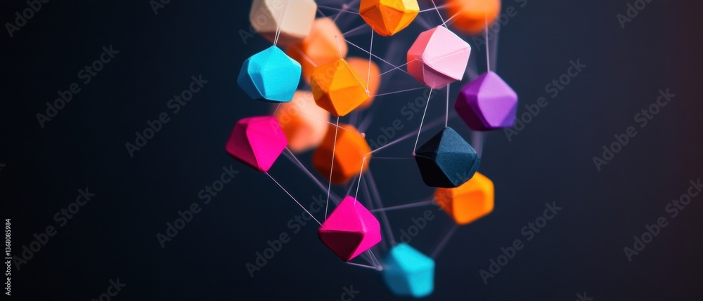 Poster Geometric Network Visualization Dynamic Digital Connectivity Mapping for AI-Driven Social Media Analytics and Innovative Brand Engagement Strategies