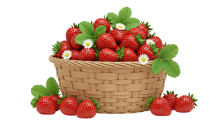 Isolated Strawberries Basket