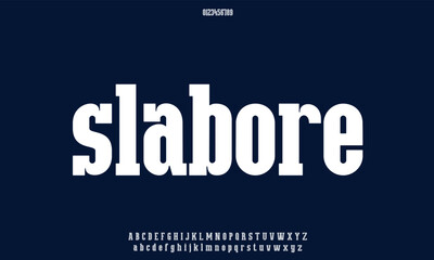 Luxury SLABORE alphabet letters font for logo