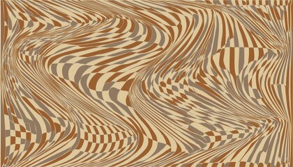 Obraz premium Groovy psychedelic background with abstract checkered pattern of optical illusion