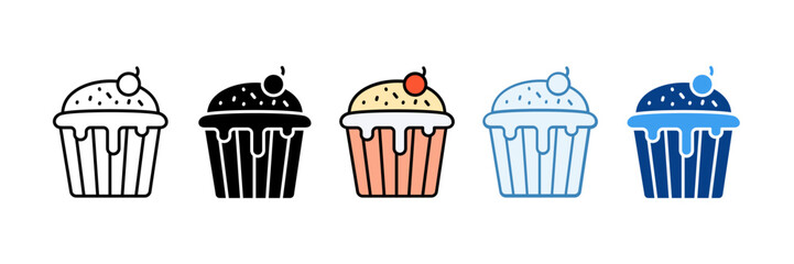 Cupcake  Icon Set Multiple Style Collection