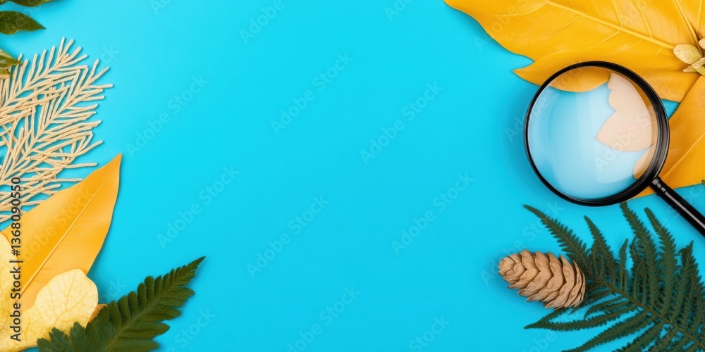 Poster Vibrant SEO Discovery Minimalist Digital Marketing Exploration with Botanical Elements - Optimizing Web Visibility Through Creative Visual Metaphors